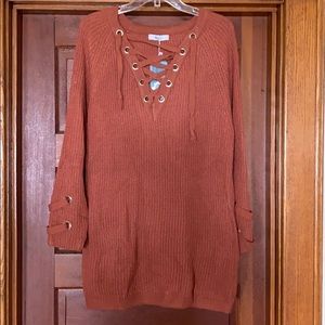Military Hippie OS Long Pullover Sweater